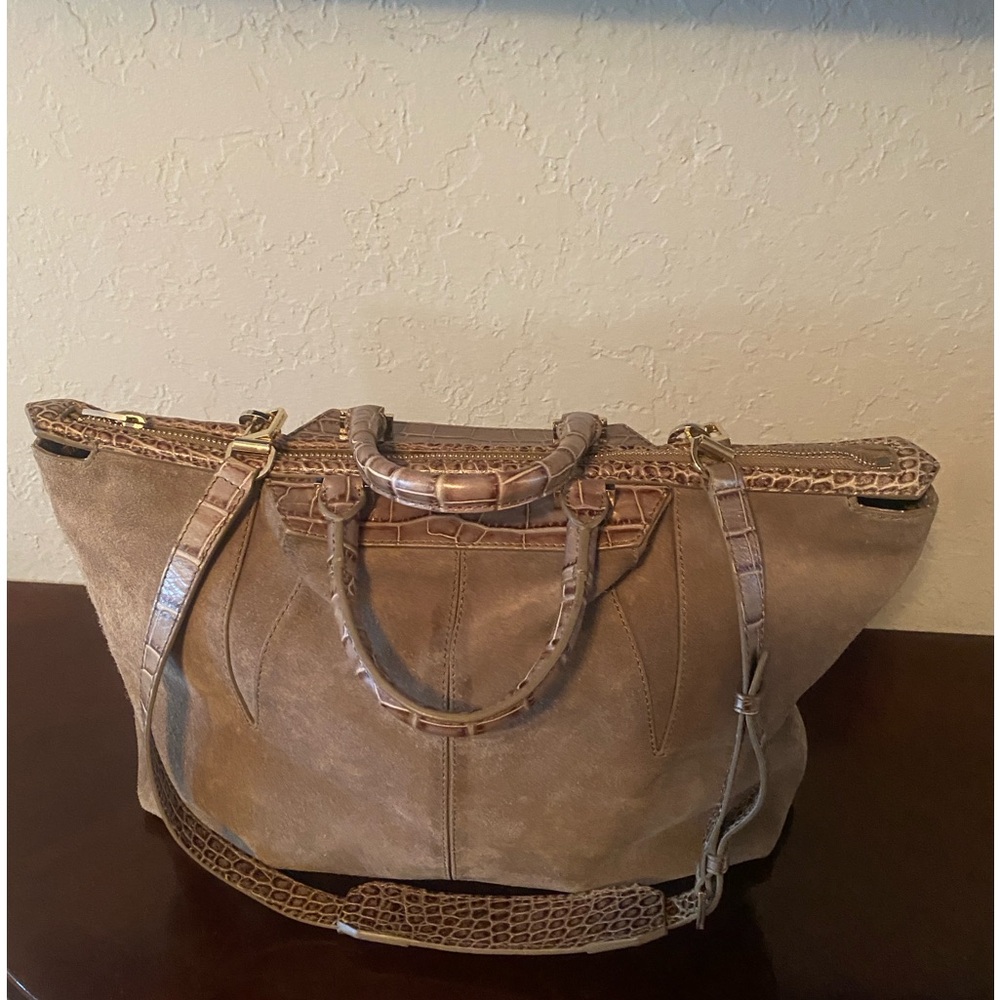 Alexander Wang Emile Grey Suede large shopper bag animal print trim crossbody …